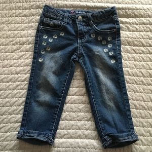 ⭐️ {Z. Cavaricci} Daisy-Embroidered Denim Capris